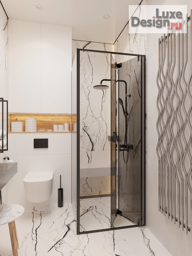 Дизайн интерьера загородного дома "Интерьерные решения ванной комнаты" (фото 2)