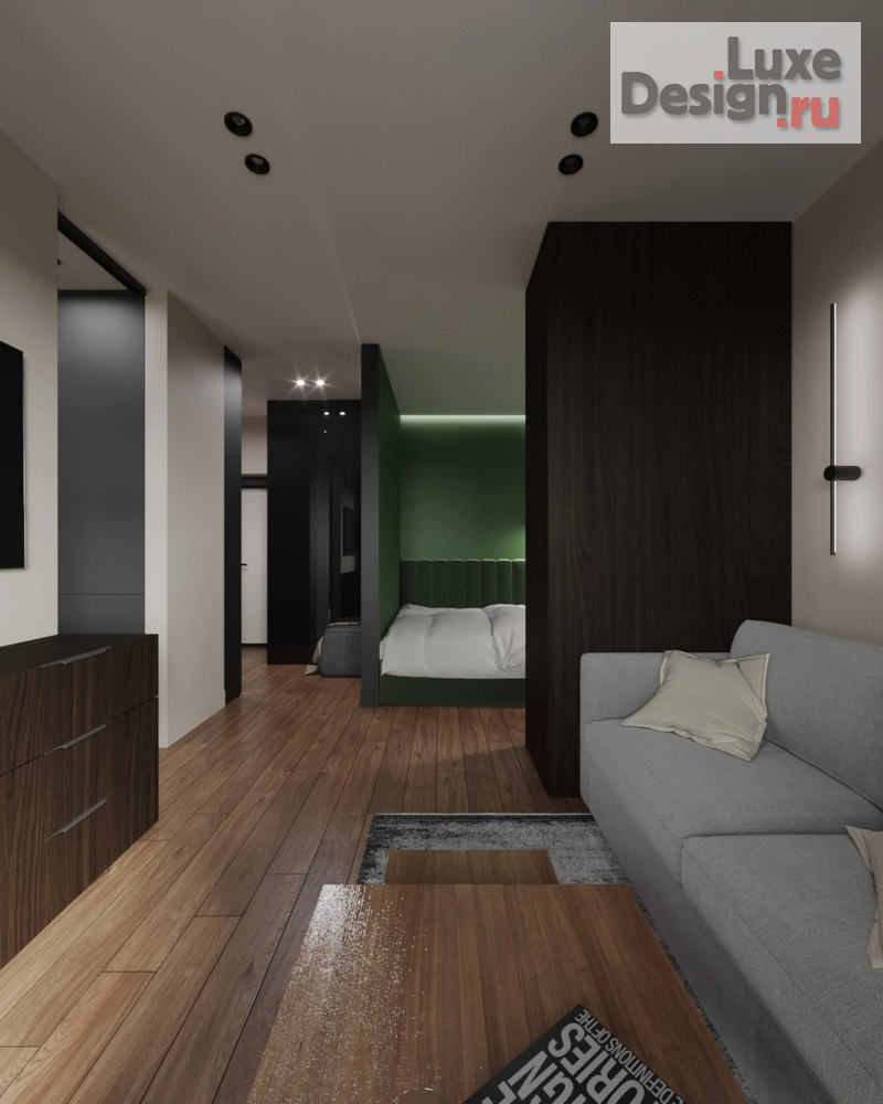 Дизайн интерьера однокомнатной квартиры "Дизайн интерьера однокомнатной квартиры  // Дизайн студия Льва Терехова""" (фото 4)