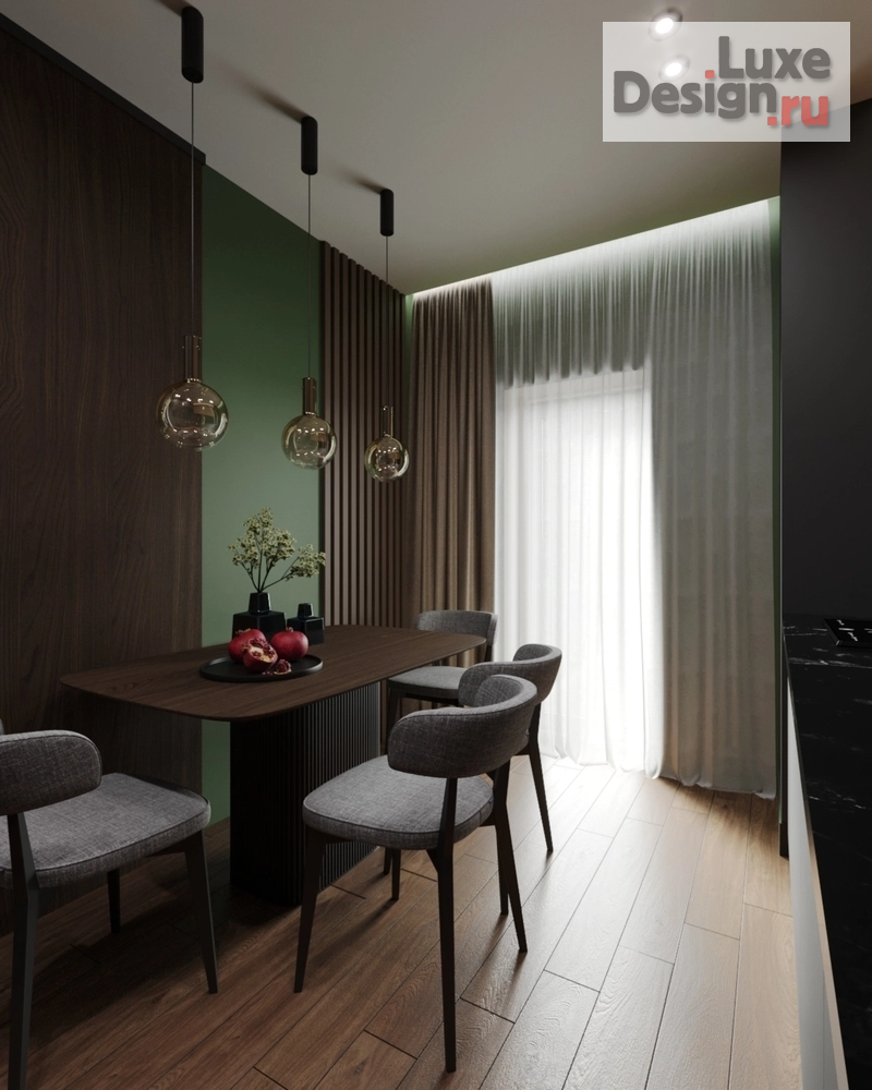 Дизайн интерьера квартиры "Дизайн интерьера однокомнатной квартиры // Дизайн студия Льва Терехова" (фото 5)