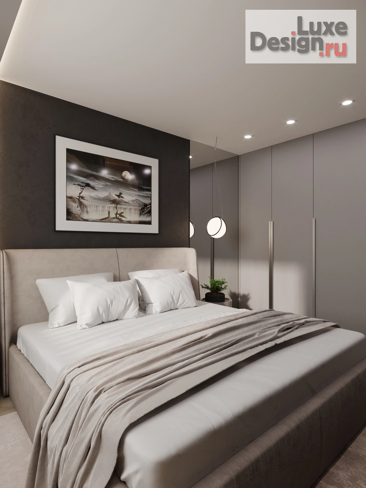 Дизайн интерьера спальни "Дизайн интерьера квартиры Спальня // Дизайн студия Льва Терехова" (фото 2)