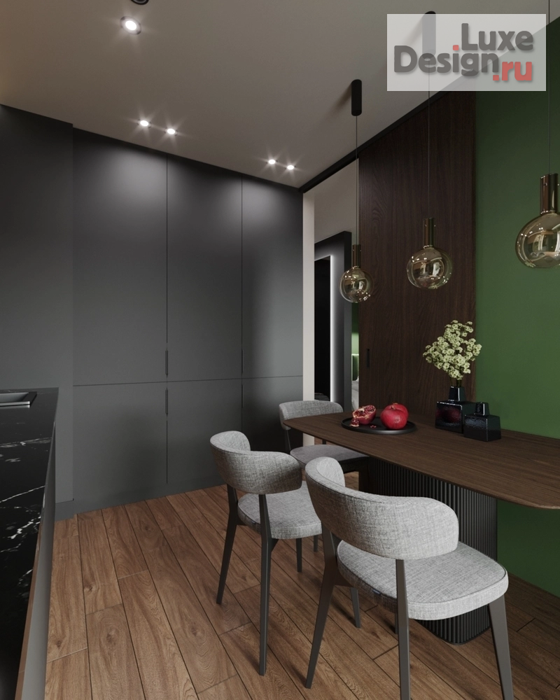 Дизайн интерьера квартиры "Дизайн интерьера однокомнатной квартиры // Дизайн студия Льва Терехова" (фото 6)