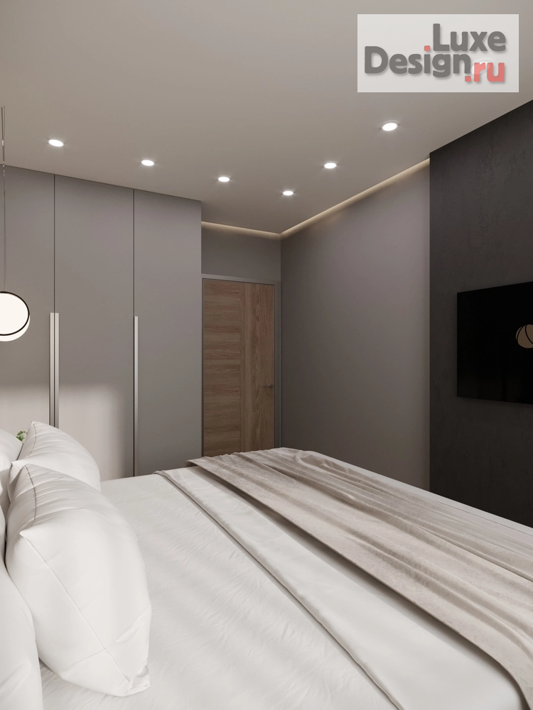 Дизайн интерьера спальни "Дизайн интерьера квартиры Спальня // Дизайн студия Льва Терехова" (фото 3)