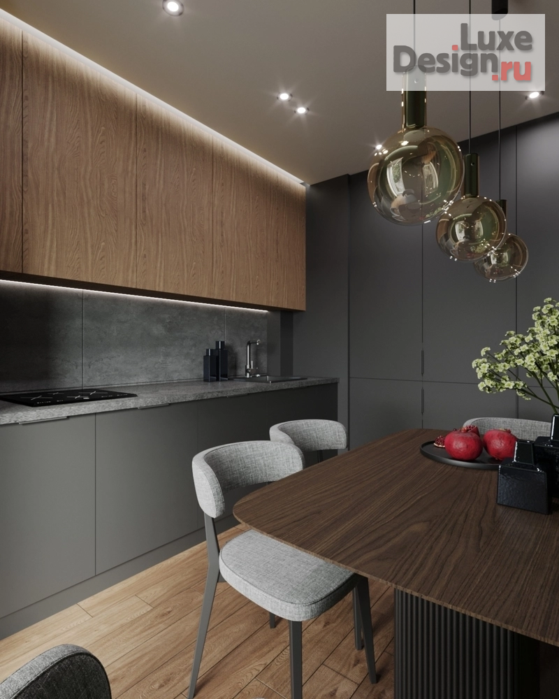 Дизайн интерьера квартиры "Дизайн интерьера однокомнатной квартиры // Дизайн студия Льва Терехова" (фото 2)