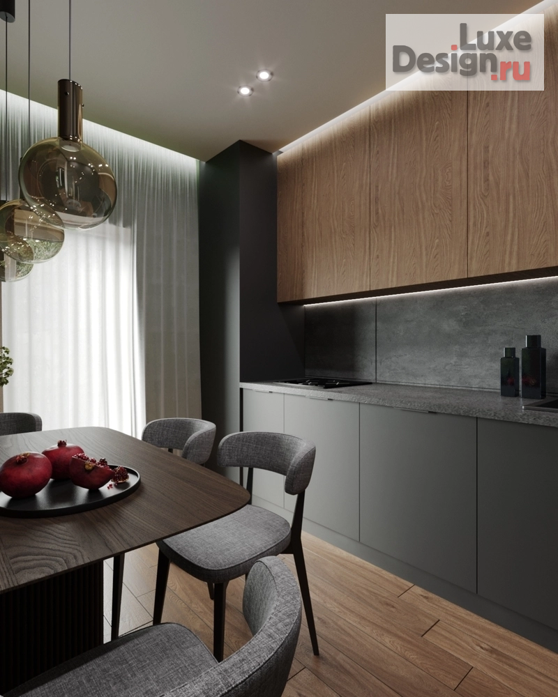 Дизайн интерьера квартиры "Дизайн интерьера однокомнатной квартиры // Дизайн студия Льва Терехова" (фото 3)