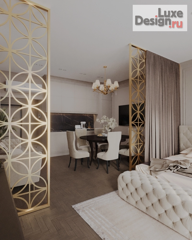Дизайн интерьера апартаментов "Дизайн интерьера апартаментов Гостиная - Кухня// Дизайн студия Льва Терехова" (фото 3)