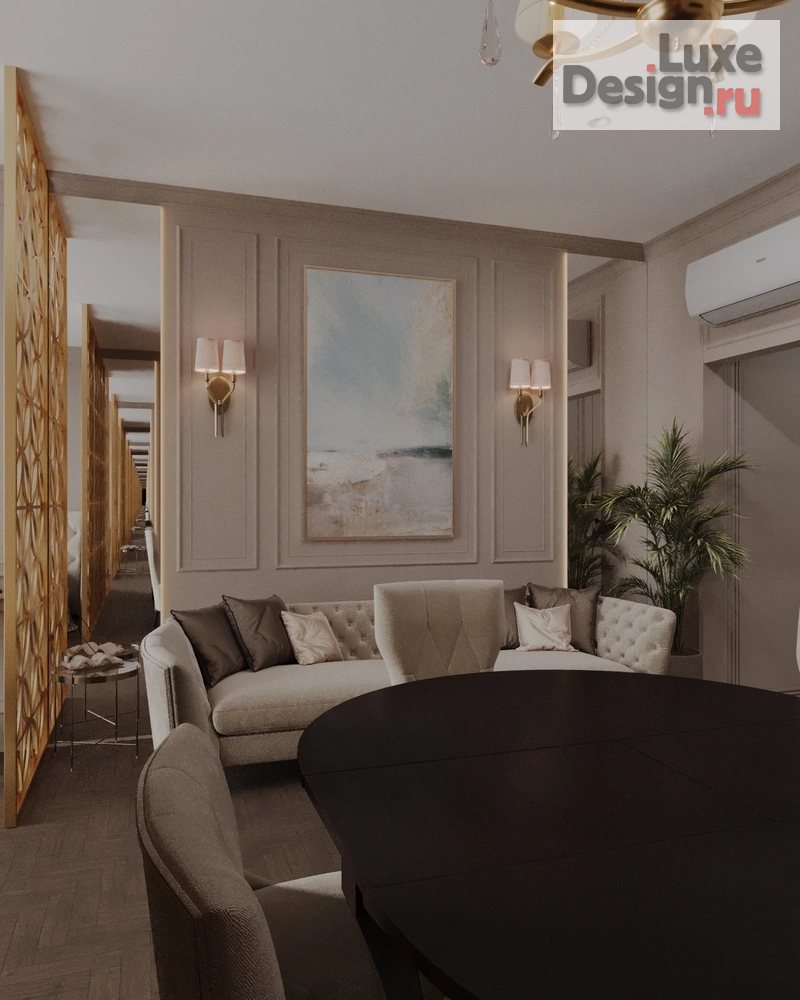 Дизайн интерьера апартаментов "Дизайн интерьера апартаментов Гостиная - Кухня// Дизайн студия Льва Терехова" (фото 6)