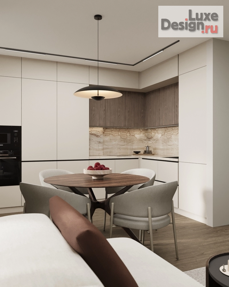 Дизайн интерьера двухкомнатной квартиры "Дизайн интерьера квартиры Гостиная - Кухня// Дизайн студия Льва Терехова" (фото 1)