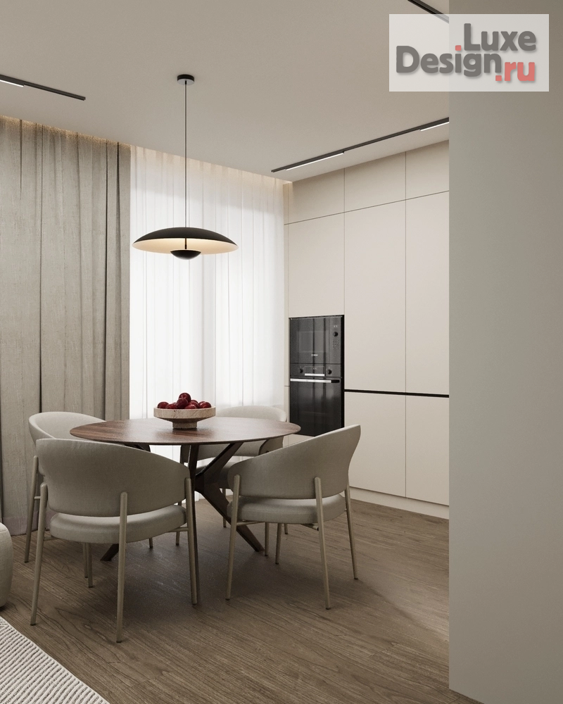 Дизайн интерьера двухкомнатной квартиры "Дизайн интерьера квартиры Гостиная - Кухня// Дизайн студия Льва Терехова" (фото 3)