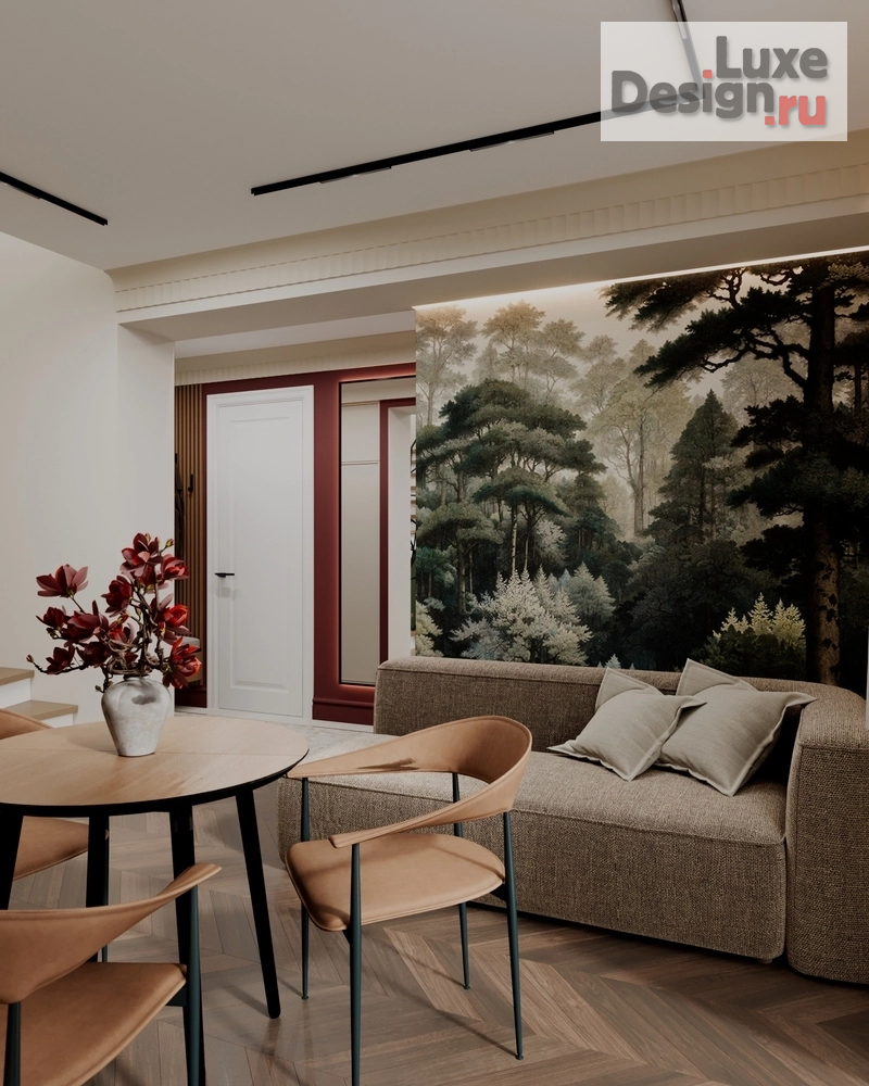 Дизайн интерьера однокомнатной квартиры "Однушка в двух уровнях // Дизайн студия Льва Терехова"" (фото 7)