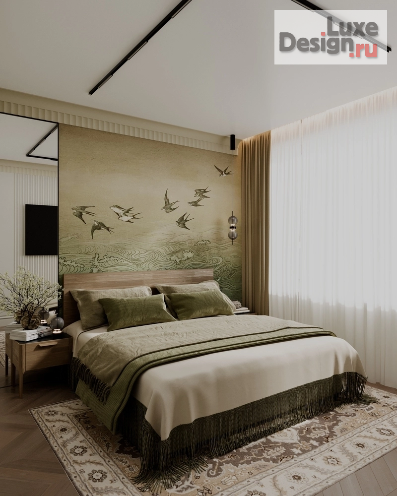 Дизайн интерьера спальни "Дизайн интерьера квартиры "Спальня // Дизайн студия Льва Терехова"" (фото 2)