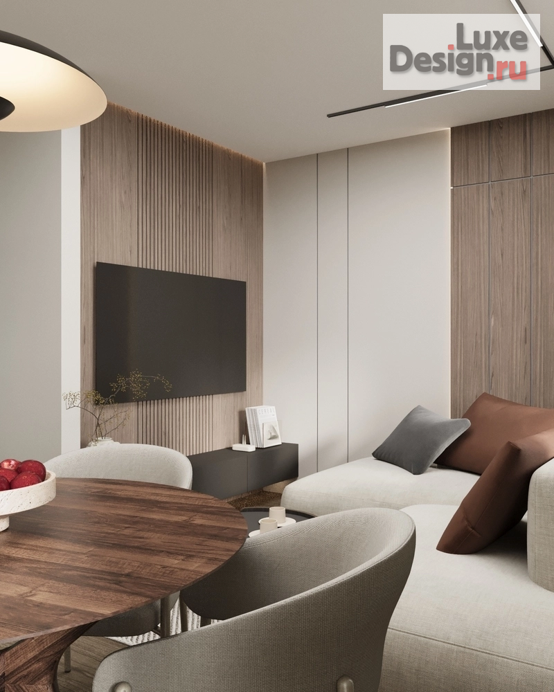 Дизайн интерьера двухкомнатной квартиры "Дизайн интерьера квартиры Гостиная - Кухня// Дизайн студия Льва Терехова" (фото 6)