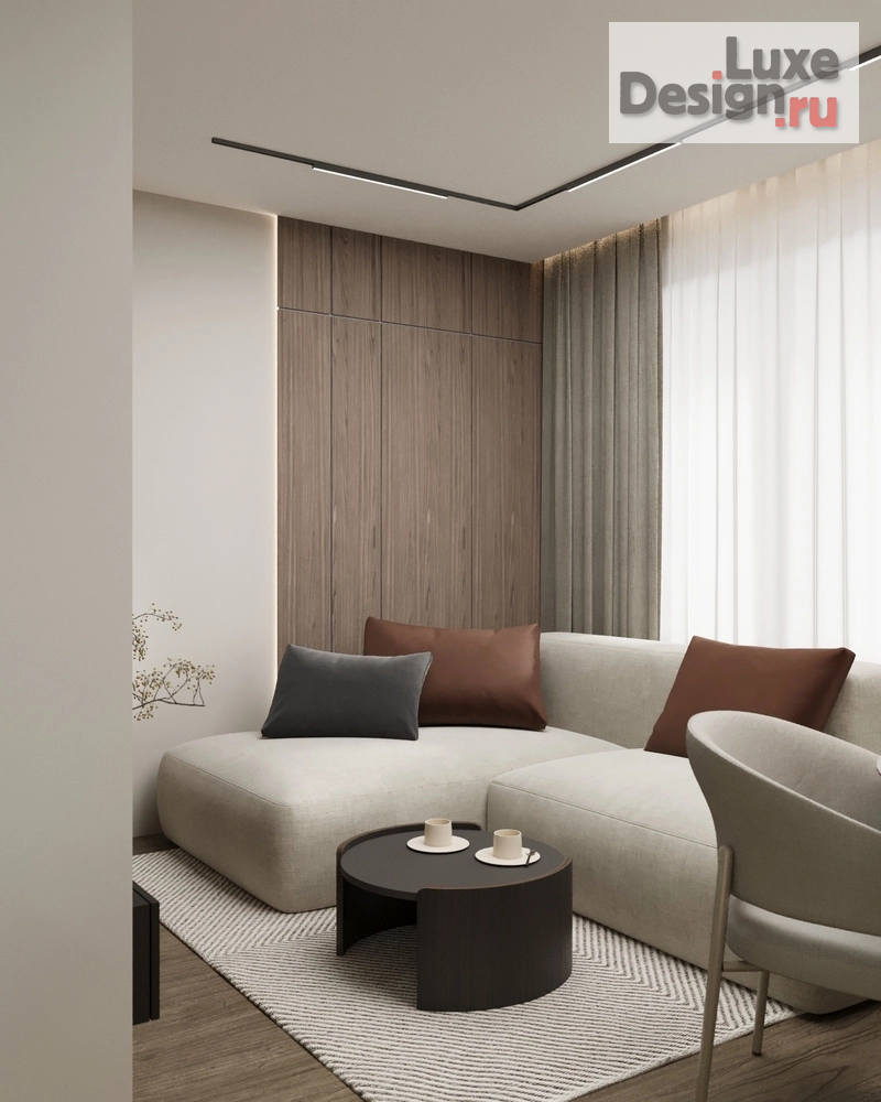 Дизайн интерьера двухкомнатной квартиры "Дизайн интерьера квартиры Гостиная - Кухня// Дизайн студия Льва Терехова" (фото 7)