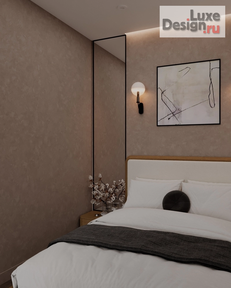 Дизайн интерьера однокомнатной квартиры "Гостиная - спальня// Дизайн студия Льва Терехова" (фото 4)