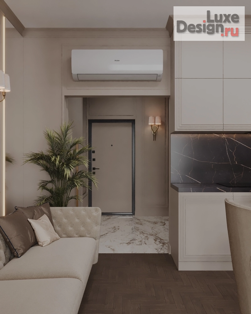 Дизайн интерьера апартаментов "Дизайн интерьера апартаментов Гостиная - Кухня// Дизайн студия Льва Терехова" (фото 4)