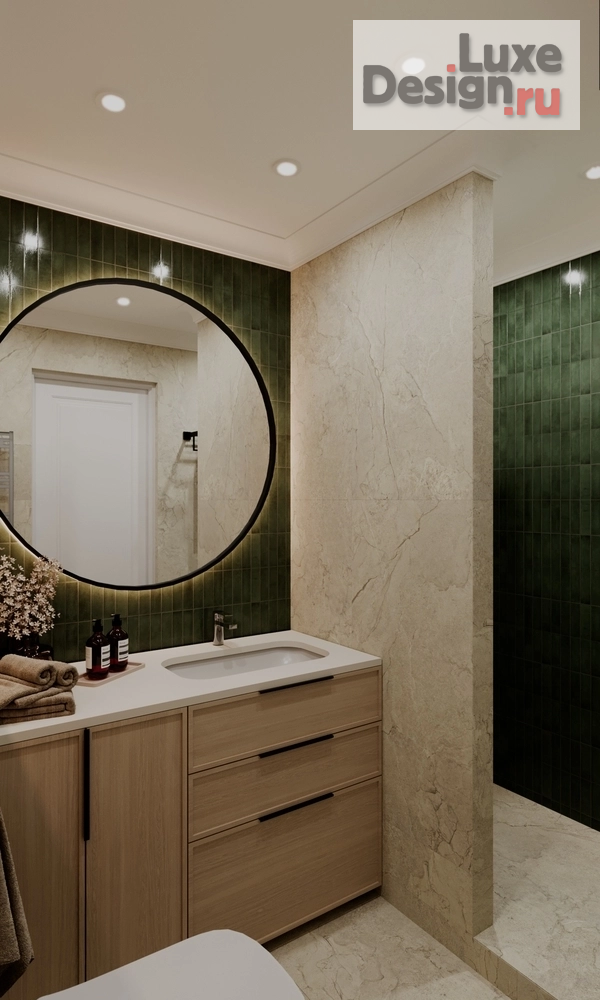 дизайн интерьера санузла "Дизайн интерьера квартиры "Санузел // Дизайн студия Льва Терехова"" (фото 2)