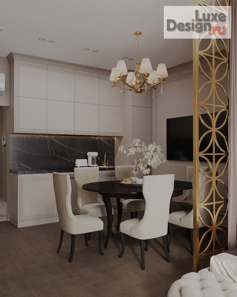 Дизайн интерьера апартаментов "Дизайн интерьера апартаментов Гостиная - Кухня// Дизайн студия Льва Терехова" (фото 9)