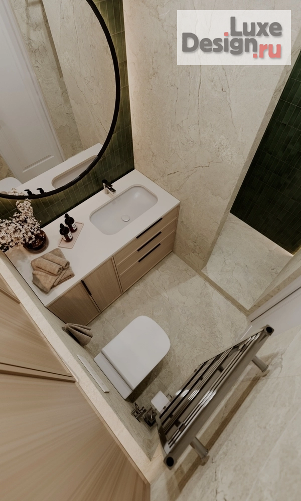 дизайн интерьера санузла "Дизайн интерьера квартиры "Санузел // Дизайн студия Льва Терехова"" (фото 6)