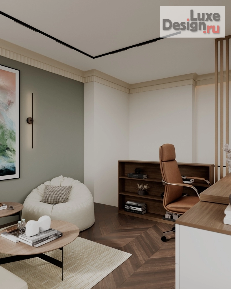 Дизайн интерьера кабинета "Дизайн интерьера квартиры "Кабинет // Дизайн студия Льва Терехова"" (фото 5)