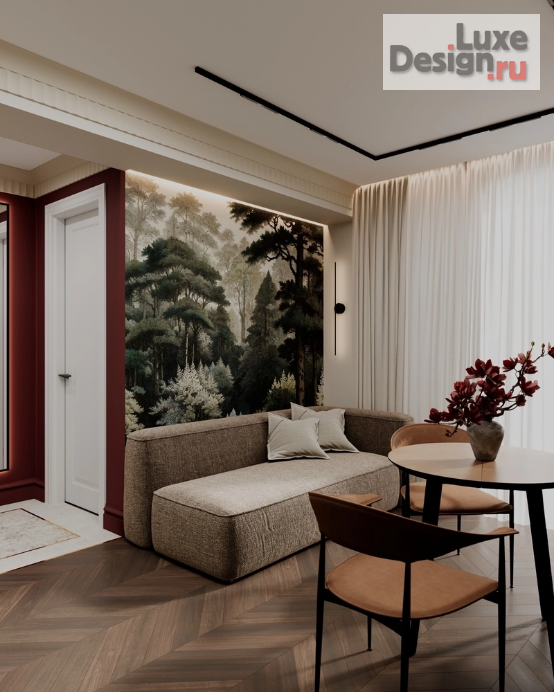 Дизайн интерьера однокомнатной квартиры "Однушка в двух уровнях // Дизайн студия Льва Терехова"" (фото 8)