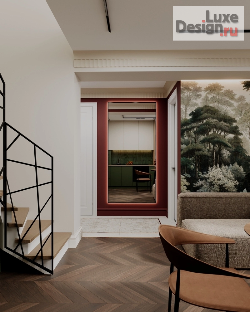 Дизайн интерьера однокомнатной квартиры "Однушка в двух уровнях // Дизайн студия Льва Терехова"" (фото 9)