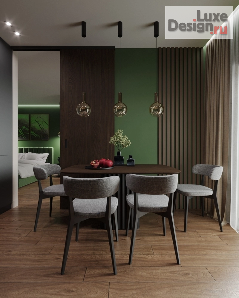 Дизайн интерьера квартиры "Дизайн интерьера однокомнатной квартиры // Дизайн студия Льва Терехова" (фото 4)