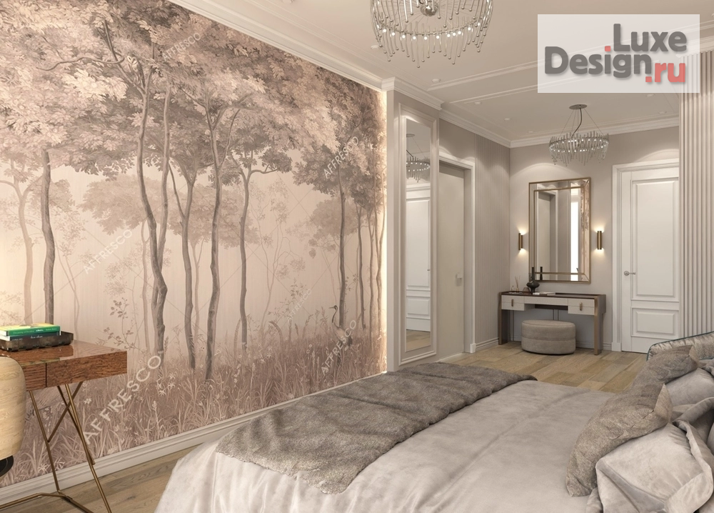 Дизайн интерьера спальни "Дизайн интерьера квартиры "мастер спальня // Дизайн студия Льва Терехова"" (фото 2)