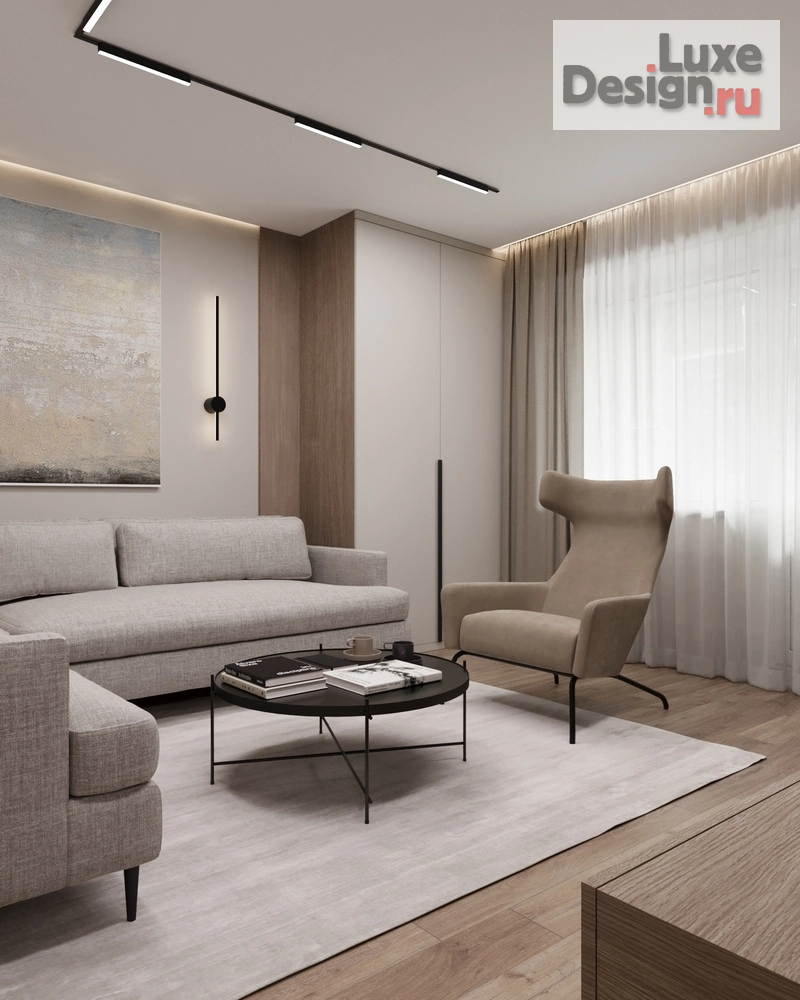 Дизайн интерьера гостиной "Дизайн интерьера Гостиная // Дизайн студия Льва Терехова" (фото 1)