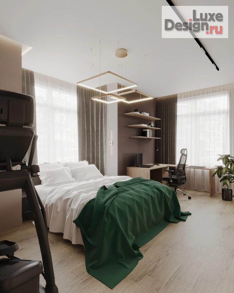 Дизайн интерьера спальни "Дизайн интерьера квартиры "мастер спальня // Дизайн студия Льва Терехова"" (фото 1)