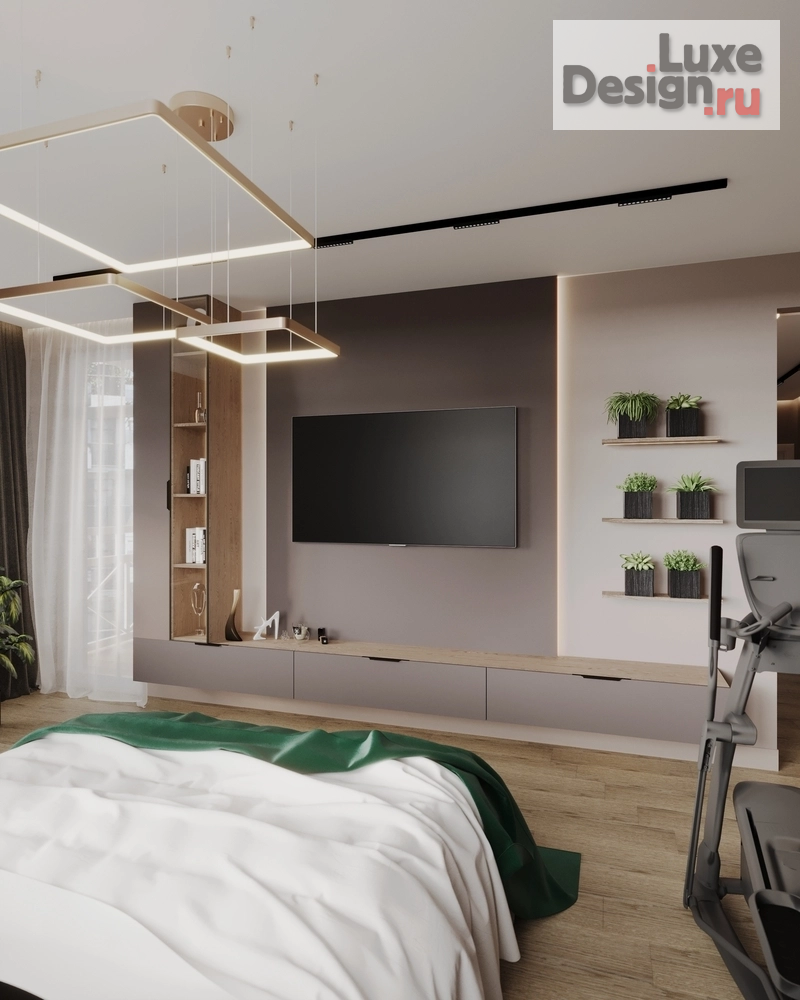 Дизайн интерьера спальни "Дизайн интерьера квартиры "мастер спальня // Дизайн студия Льва Терехова"" (фото 3)