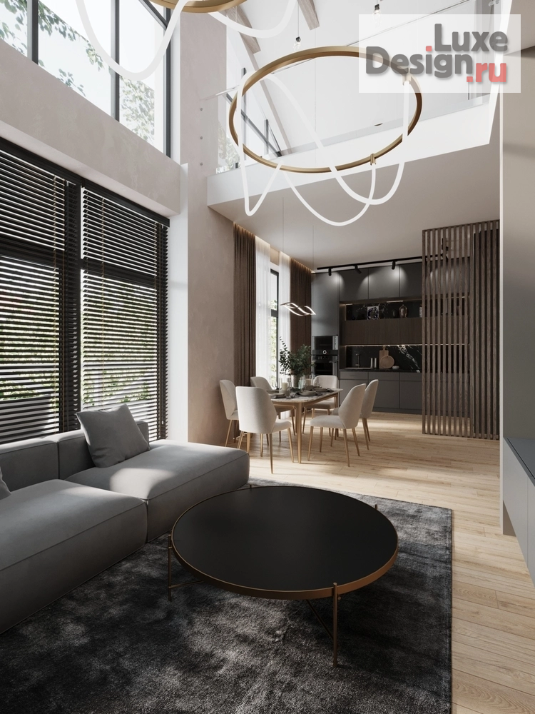 Дизайн интерьера частного дома "Частный дом // интерьер гостиной с вторым светом // Дизайн студия Льва Терехова" (фото 5) от дизайнера Терехов Лев Дизайн интерьера частного дома "Частный дом // интерьер гостиной с вторым светом // Дизайн студия Льва Терехова" (фото 5)