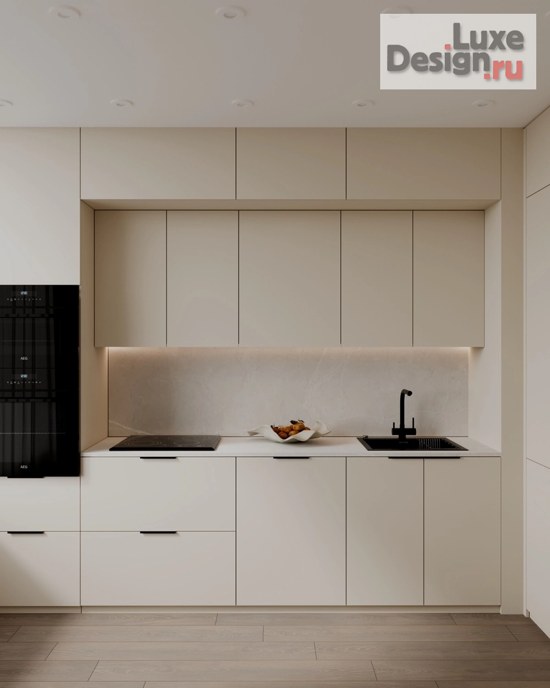 Дизайн интерьера однокомнатной квартиры "Дизайн интерьера квартиры Кухня// Дизайн студия Льва Терехова" (фото 3)