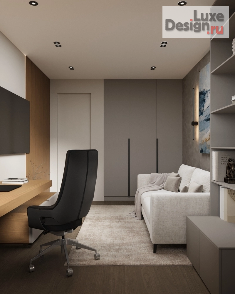 Дизайн интерьера двухкомнатной квартиры "Дизайн интерьера квартиры Гостевая// Дизайн студия Льва Терехова" (фото 4)