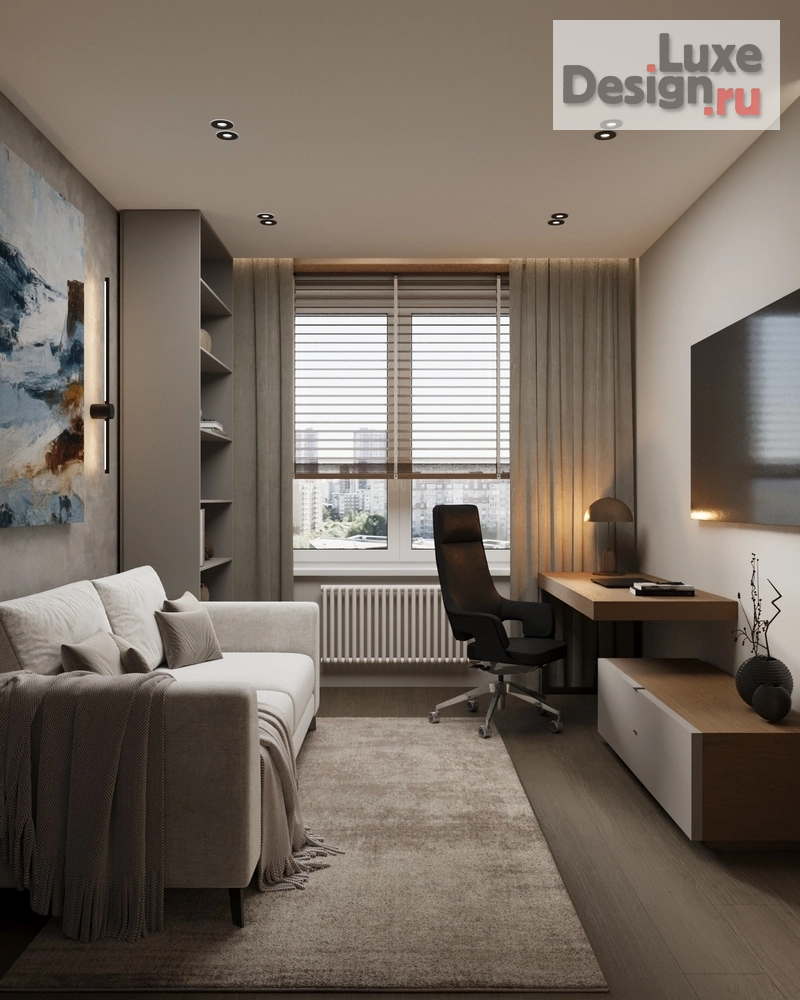 Дизайн интерьера двухкомнатной квартиры "Дизайн интерьера квартиры Гостевая// Дизайн студия Льва Терехова" (фото 5)