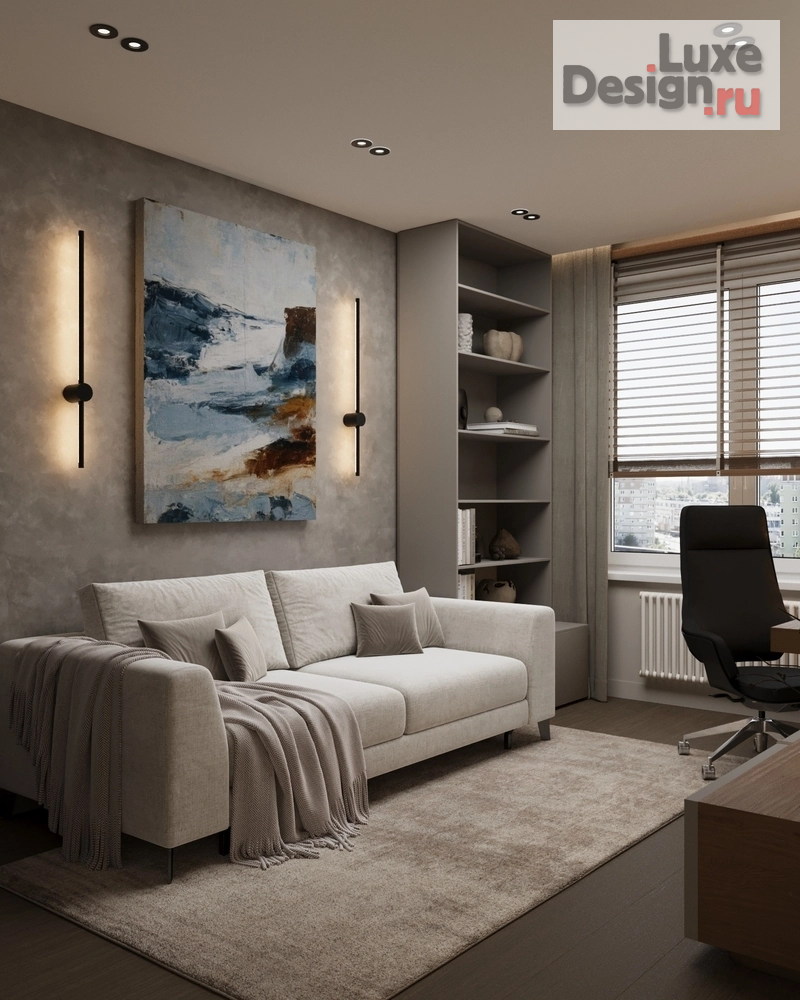 Дизайн интерьера двухкомнатной квартиры "Дизайн интерьера квартиры Гостевая// Дизайн студия Льва Терехова" (фото 6)