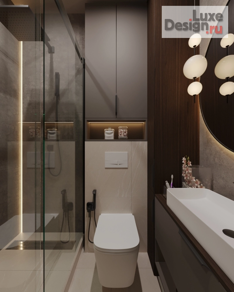 дизайн интерьера санузла "Дизайн интерьера квартиры "Санузел // Дизайн студия Льва Терехова"" (фото 2)