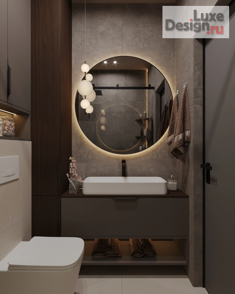 дизайн интерьера санузла "Дизайн интерьера квартиры "Санузел // Дизайн студия Льва Терехова"" (фото 1)