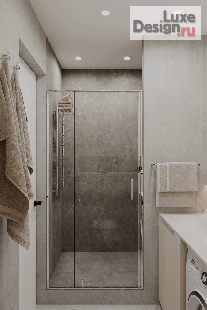 Дизайн интерьера однокомнатной квартиры "Дизайн интерьера квартиры "Санузел // Дизайн студия Льва Терехова"" (фото 3)