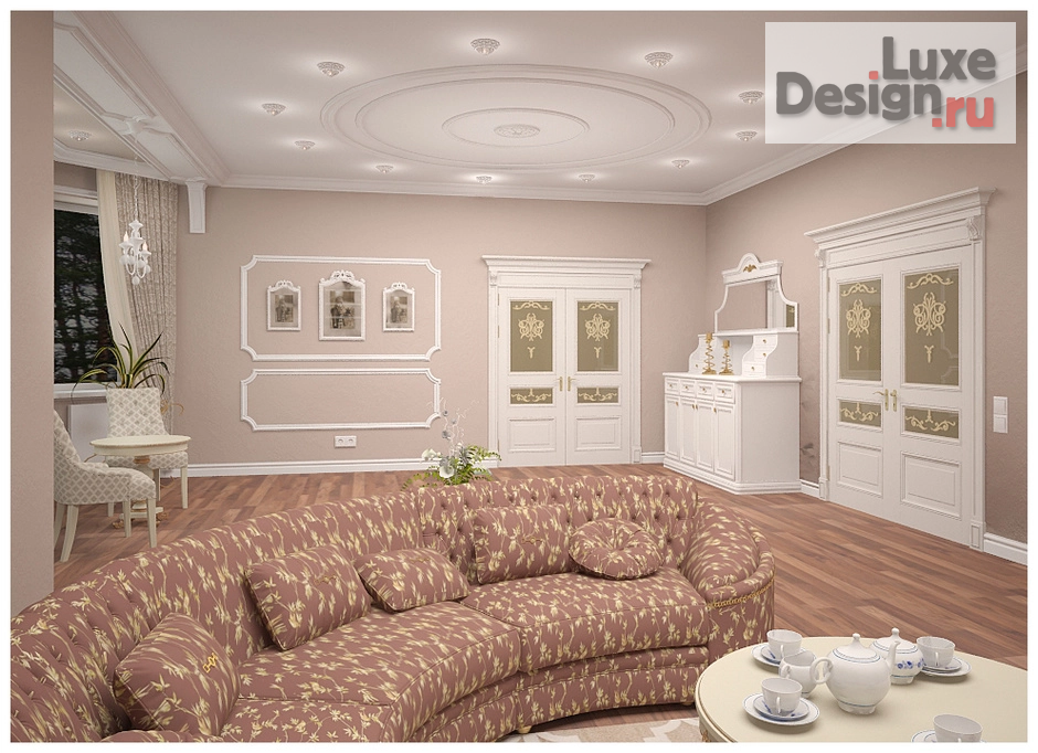 Дизайн интерьера коттеджа "Проект коттеджа в классическом стиле" (фото 4)