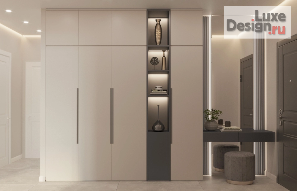 Дизайн интерьера гостиной "Проект светлой гостиной с яркими акцентами" (фото 6)