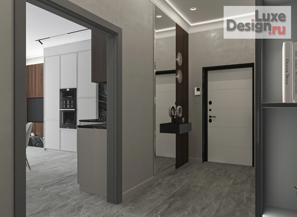 Дизайн интерьера двухкомнатной квартиры "Дизайн интерьера двухкомнатной квартиры "Проект квартиры в Зеленоградске. ЖК Атлантис"" (фото 3)