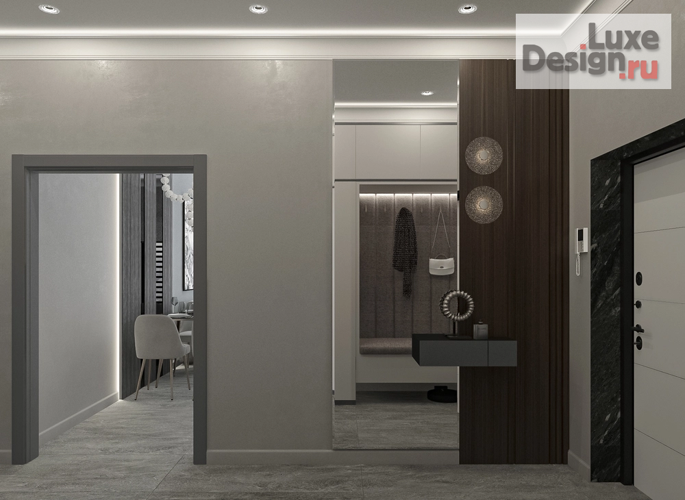 Дизайн интерьера двухкомнатной квартиры "Дизайн интерьера двухкомнатной квартиры "Проект квартиры в Зеленоградске. ЖК Атлантис"" (фото 1)