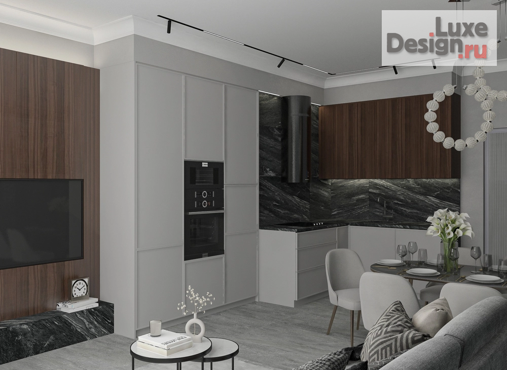 Дизайн интерьера двухкомнатной квартиры "Проект квартиры в Зеленоградске. ЖК Атлантис" (фото 4)