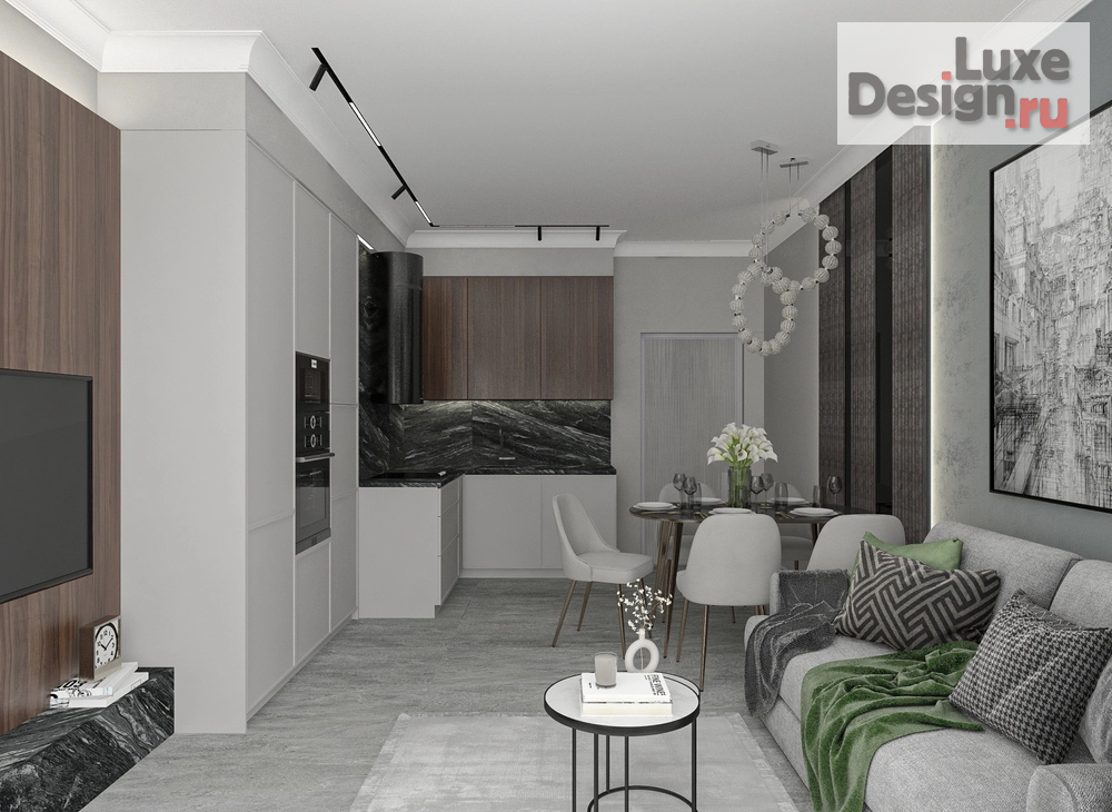 Дизайн интерьера двухкомнатной квартиры "Проект квартиры в Зеленоградске. ЖК Атлантис" (фото 5)