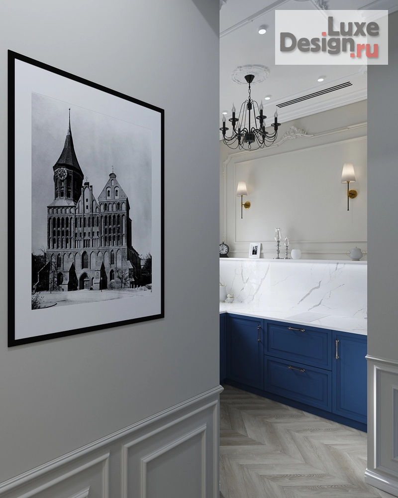 Дизайн интерьера двухкомнатной квартиры "Наследие Кёнигсберга (авторский проект студии дизайна АмарантАрт)" (фото 1)