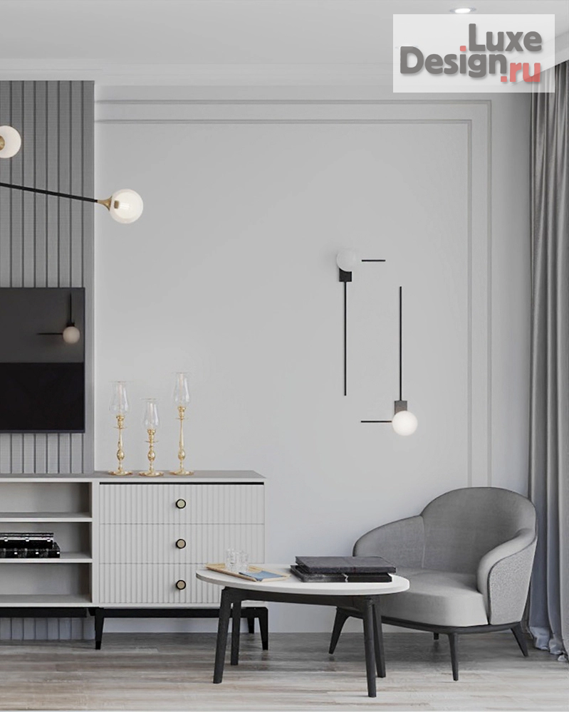 Дизайн интерьера трехкомнатной квартиры "Нюансы серого (авторский проект студии дизайна АмарантАрт)" (фото 10)