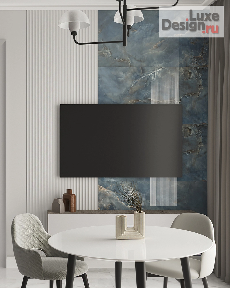 Дизайн интерьера трехкомнатной квартиры "Нюансы серого (авторский проект студии дизайна АмарантАрт)" (фото 2)