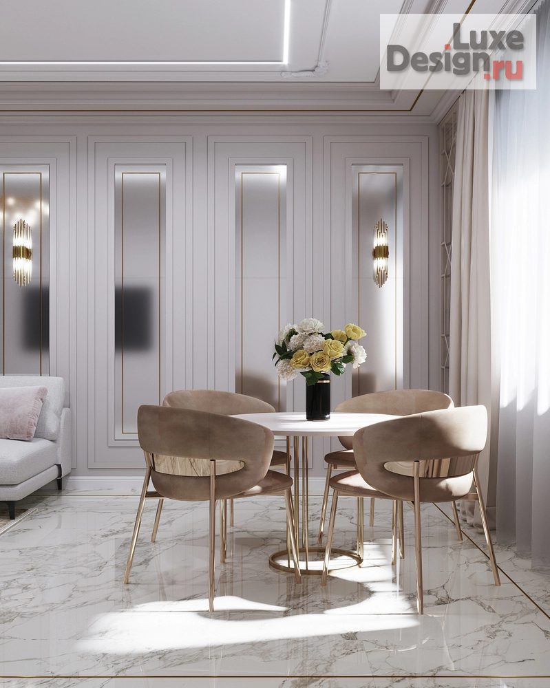 Дизайн интерьера трехкомнатной квартиры "Симфония камня и света (авторский проект студии дизайна АмарантАрт)" (фото 2)