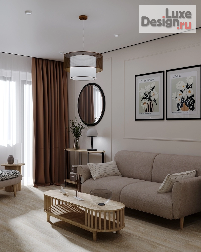 Дизайн интерьера двухкомнатной квартиры "Оазис (авторский проект студии дизайна АмарантАрт)" (фото 1)