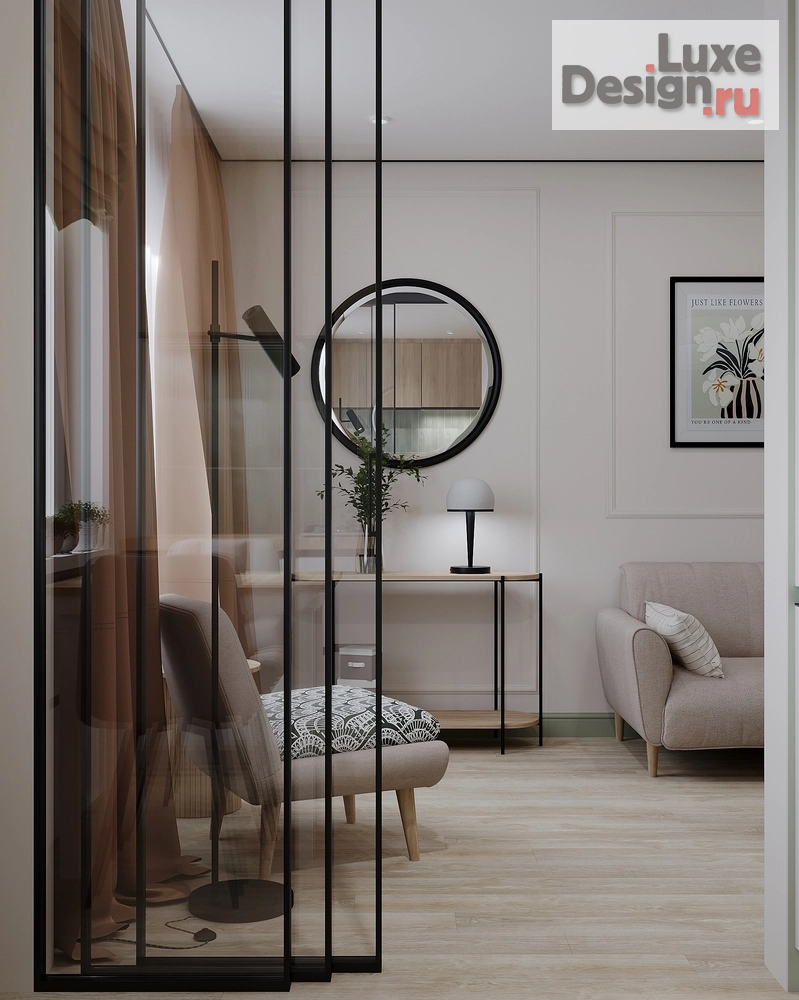 Дизайн интерьера двухкомнатной квартиры "Оазис (авторский проект студии дизайна АмарантАрт)" (фото 3)