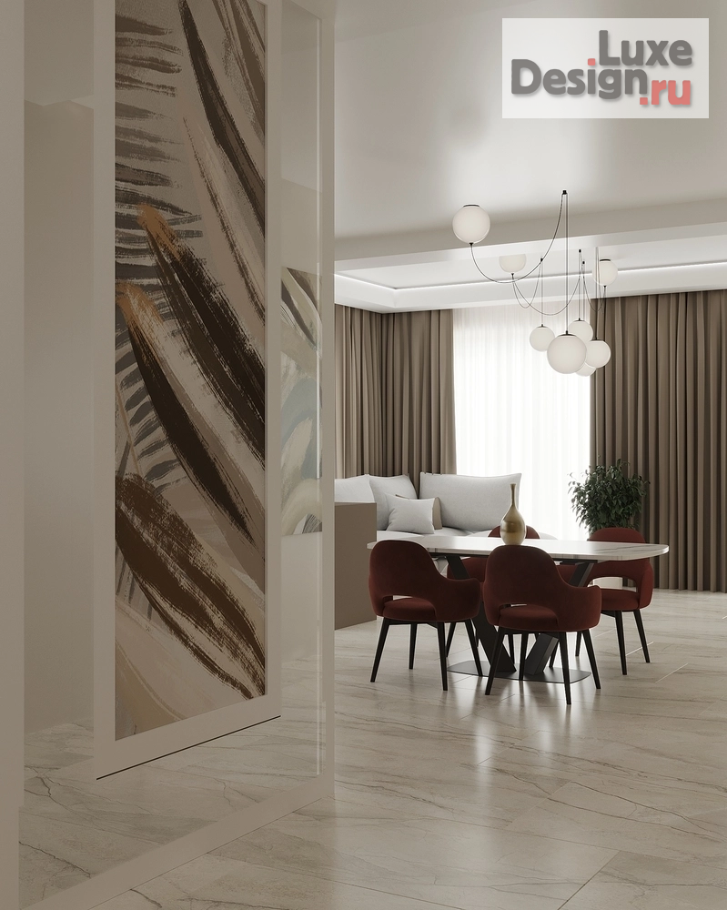 Дизайн интерьера частного дома "Новый Берег (авторский проект студии дизайна АмарантАрт)" (фото 5)